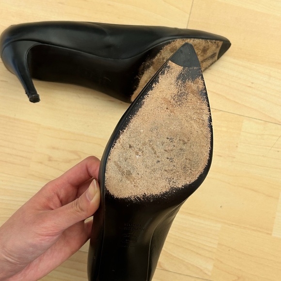 Stuart Weitzman Black Closed Toe Leather Pump - Picture 5 of 5